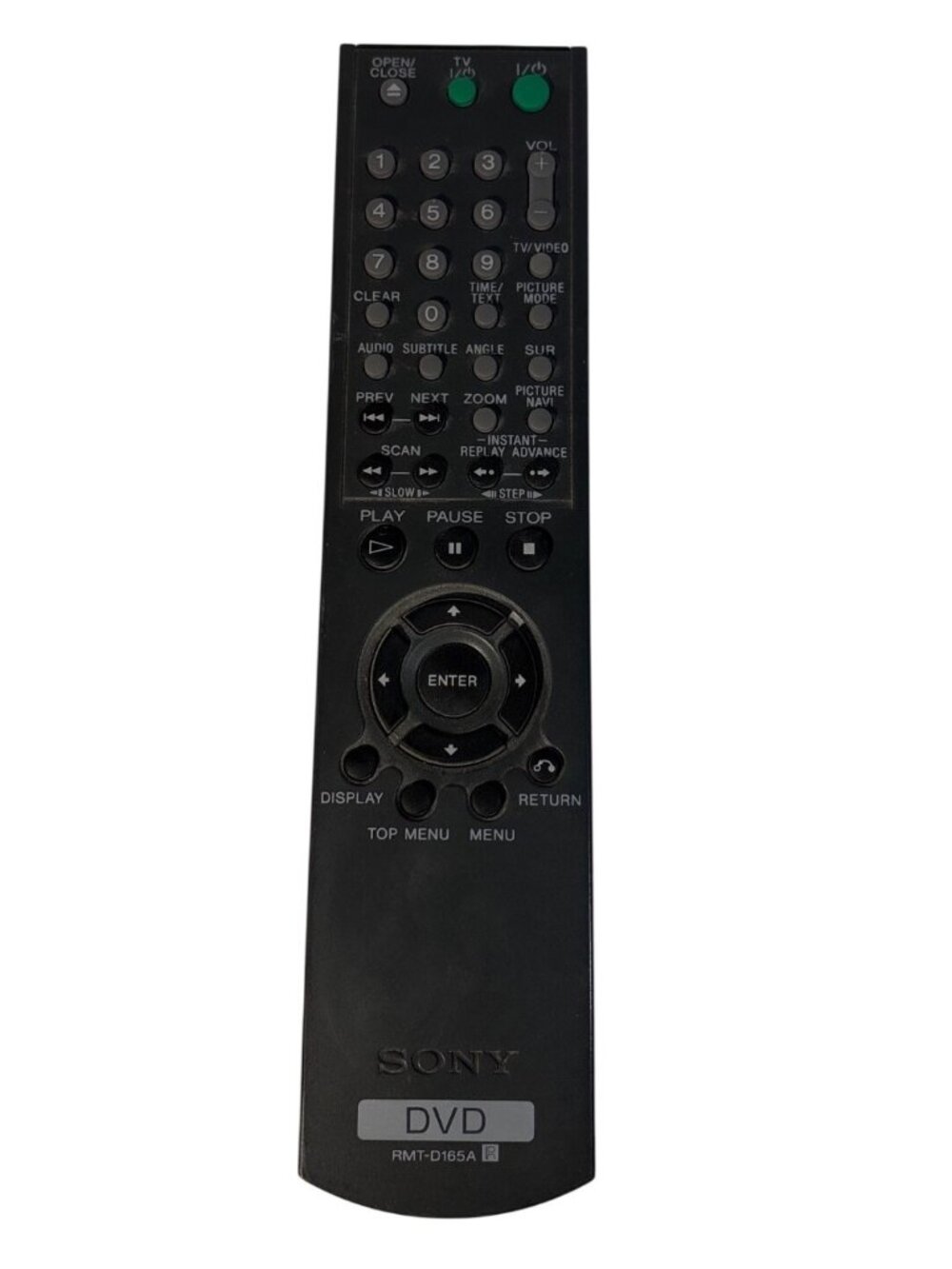 Sony RMT-D165A DVD Player Remote Control Replacement Black Tested OEM